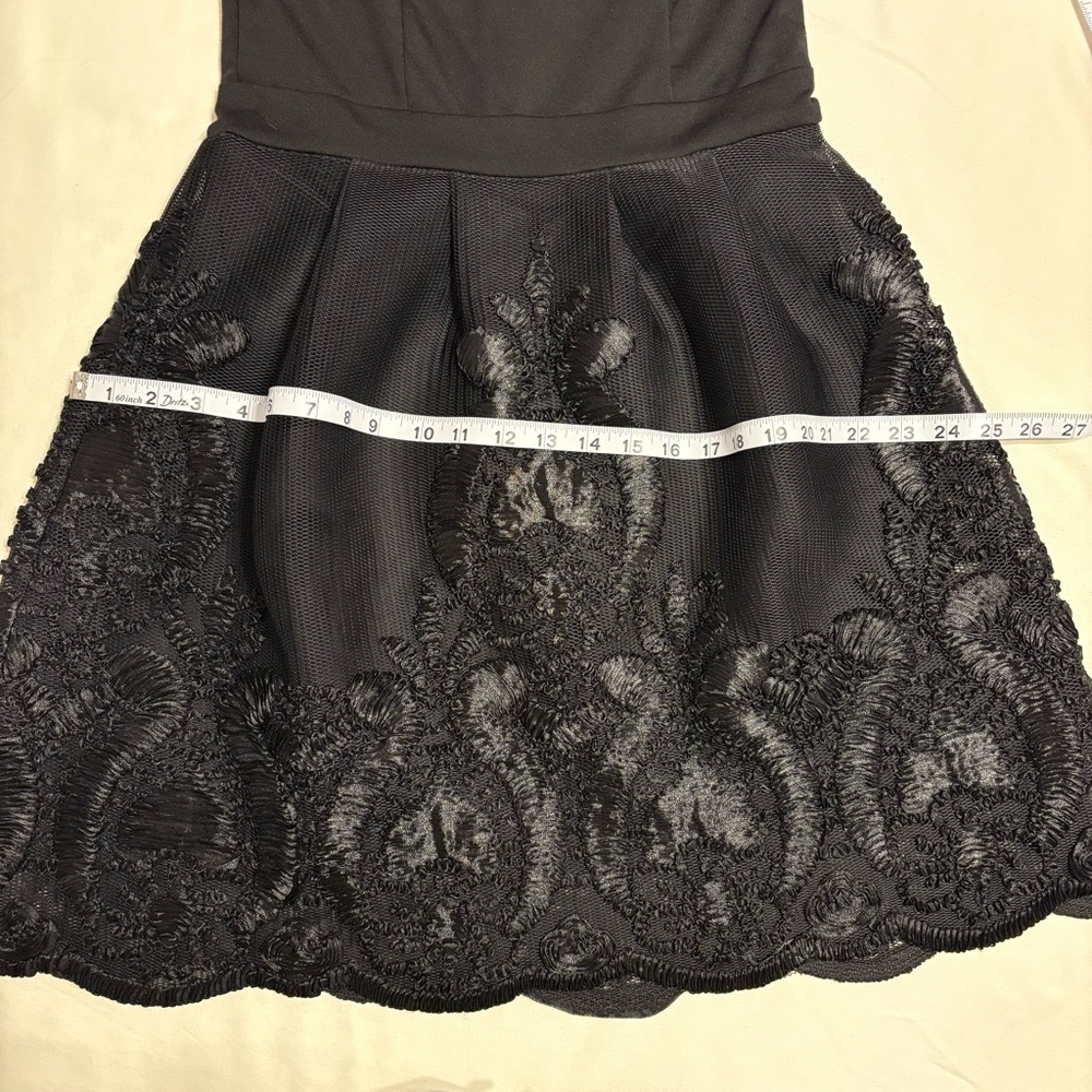 Francesca's Collections black strapless dress, structured bodice, zipper closure - Picture 4 of 9